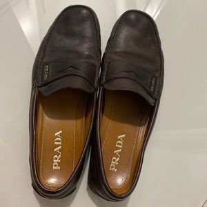 Brown Prada mens loafer